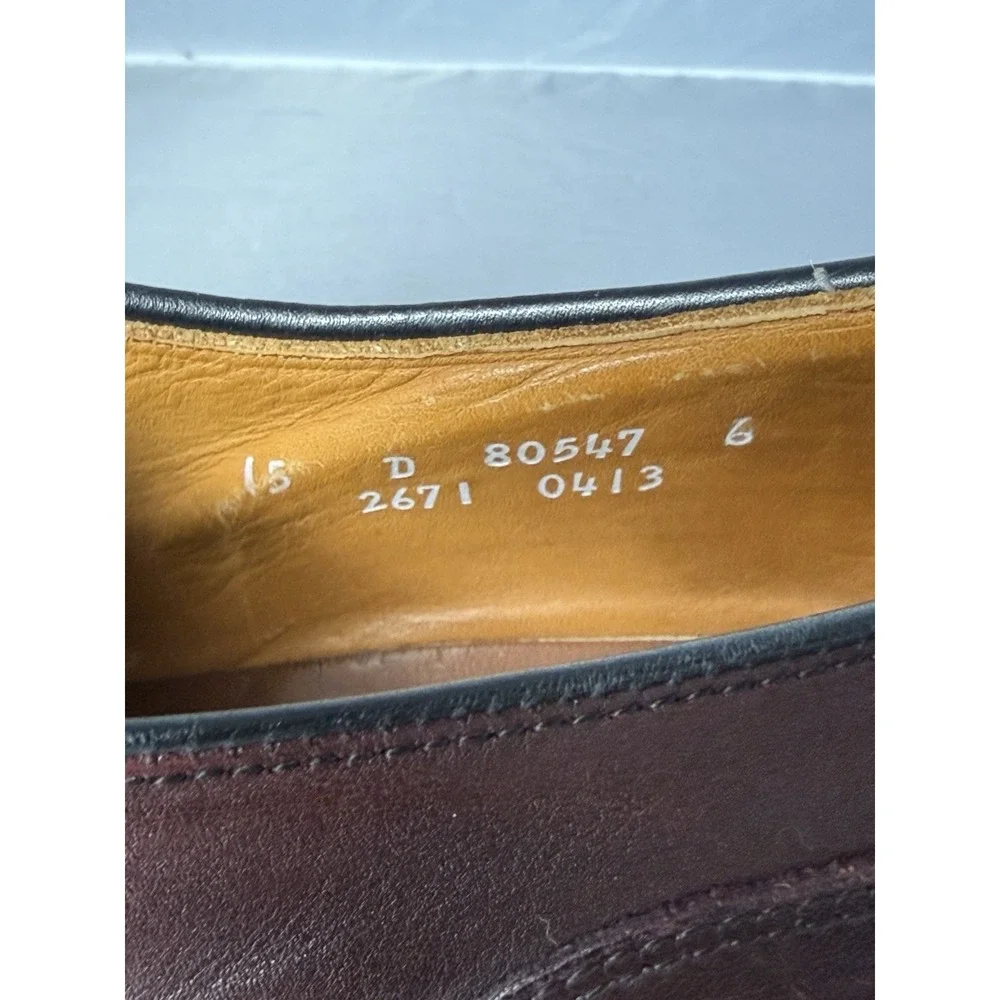 Allen Edmonds Bradley Burgundy Leather Derby Dress Shoes Round Toe 15 D Men's